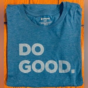Cotopaxi Women’s Long Sleeve Tee, DO GOOD, blue, size large